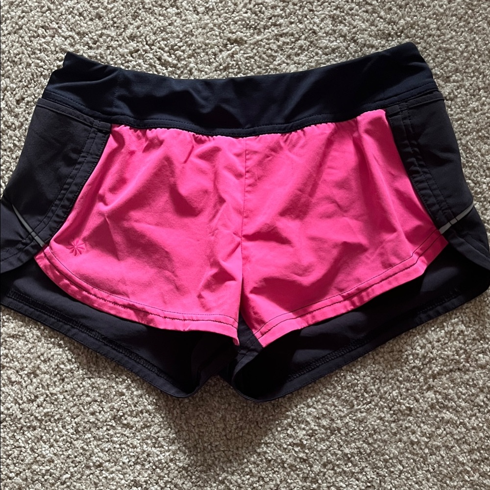 Athleta Women's Athletic Shorts in Pink and Black